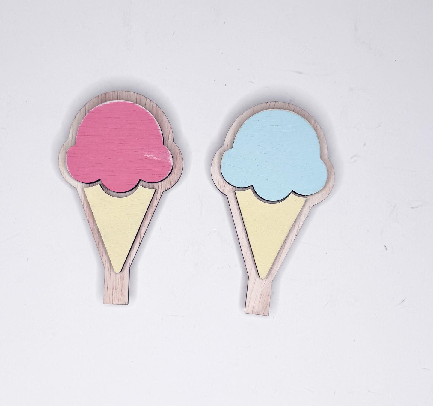 Summer Interchangeable Wooden Inserts  Flip Flops, Sun, Ice Cream, Palm tree, Popsicle