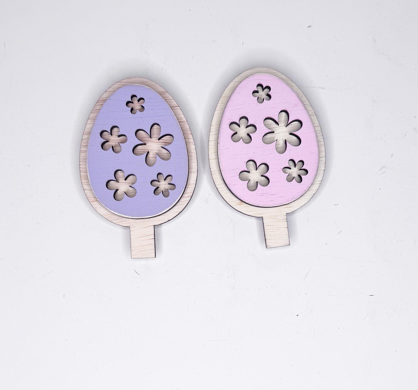 Easter Spring Wooden Inserts  Interchangeable Bunny, Egg and Flower