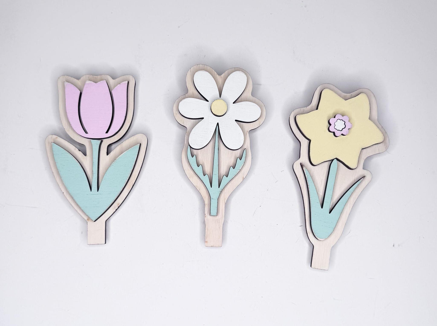 Sping Flowers bundle set.  Spring shelf decor. Spring Door hanger. Spring Gifts - Gift for Mom