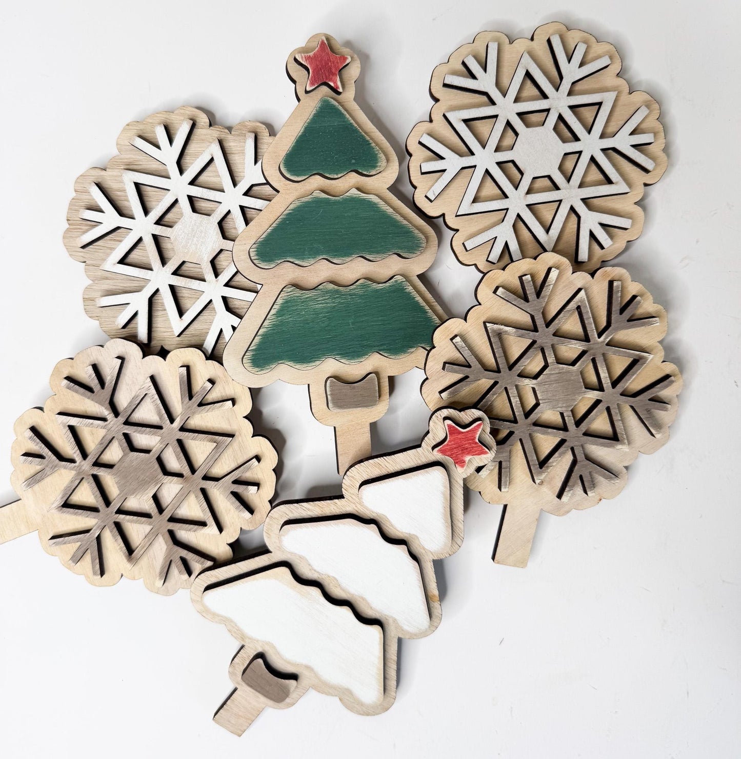 Christmas Interchangeable Inserts  Snowman, Present, Santa Hat, Candy Cane, Trees, Snowflakes