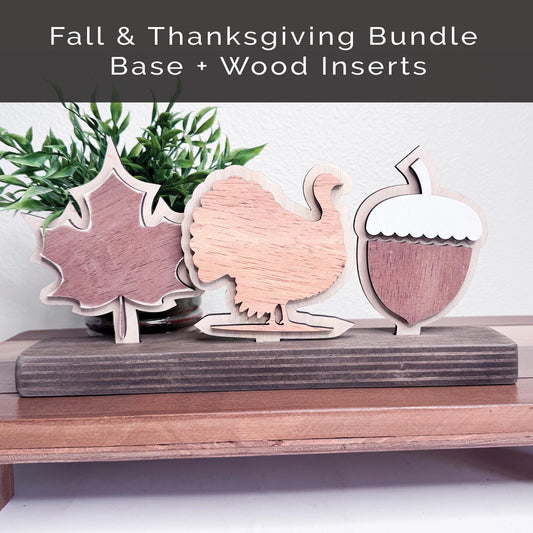 Thanksgiving Fall Bundle. Inserts + Shelf Base
