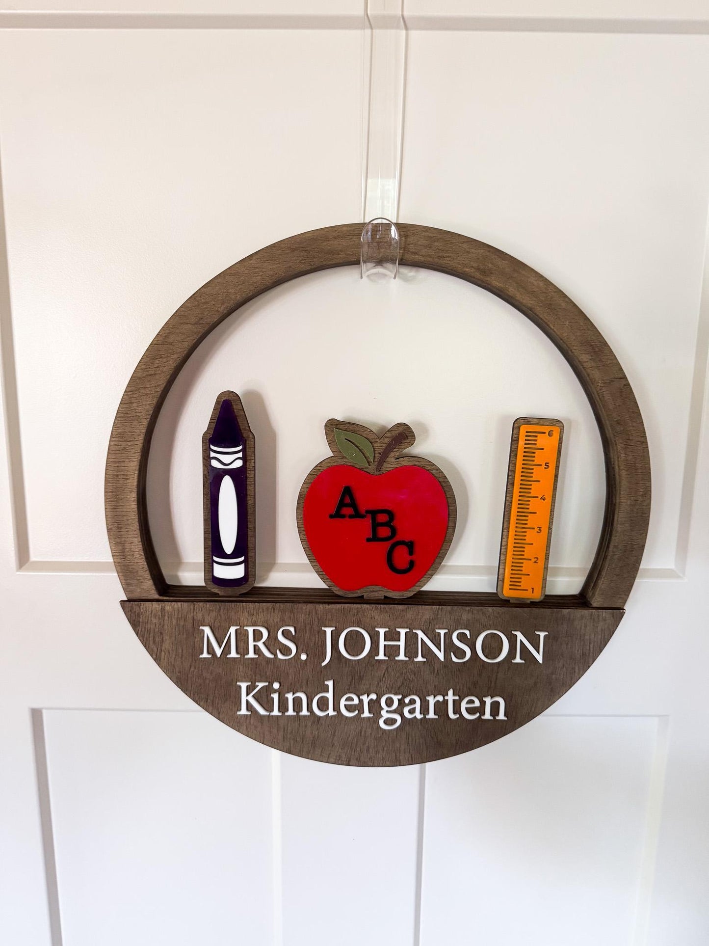 Personalized Magnetic Teacher Door Sign, Interchangeable Greetings & Inserts  Custom Classroom Decor and Teacher Gift