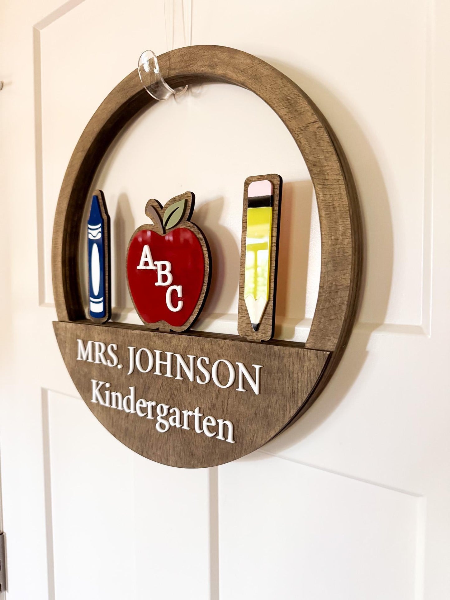 Personalized Magnetic Teacher Door Sign, Interchangeable Greetings & Inserts  Custom Classroom Decor and Teacher Gift