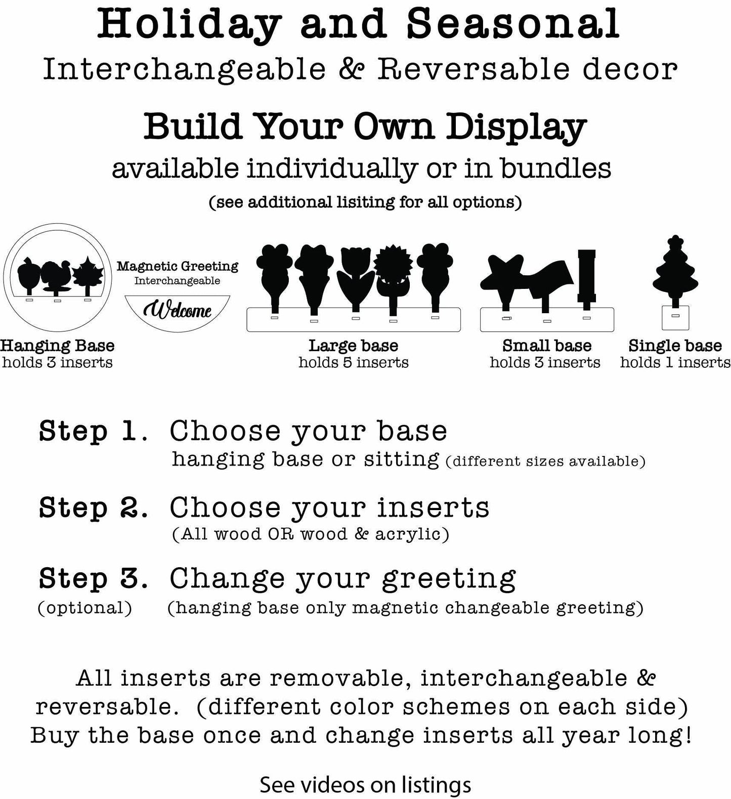 Halloween Door Hanger  Interchangeable Ghost, Bats, Candy Corn Inserts