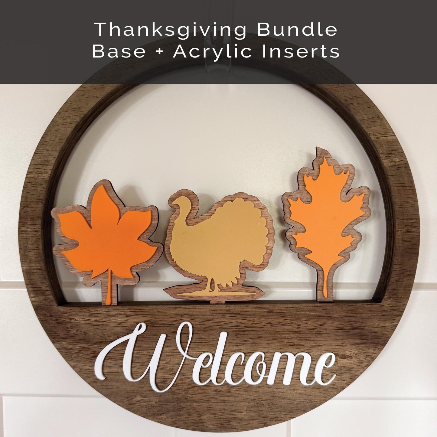 Fall Door Hanger Bundle Set.  Inserts + Door Hanger Base