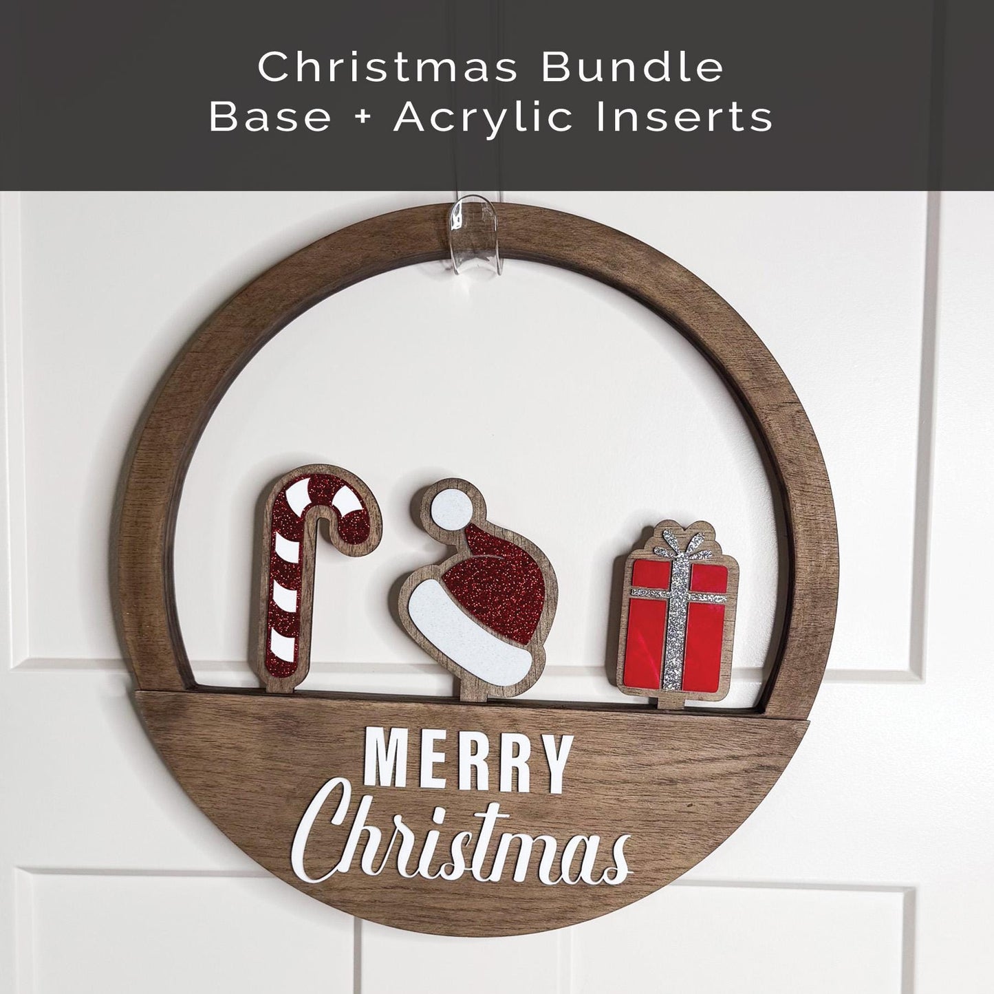 Christmas Door Hanger Bundle - Inserts + Door Hanger Base