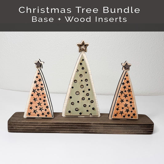 Christmas Tree Bundle.  Inserts + Shelf Base