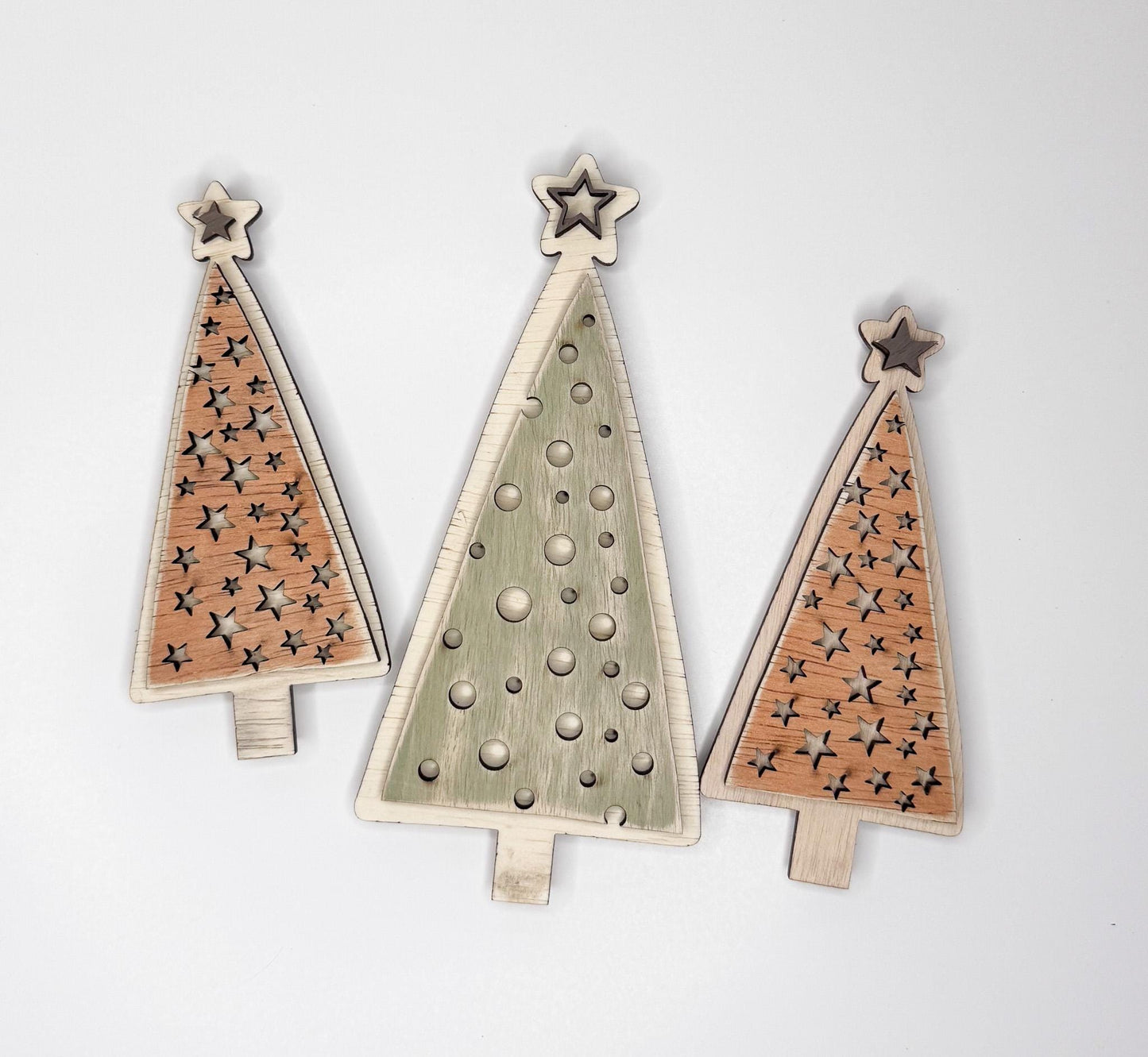 Rustic Trees and Christmas Trees wood inserts.