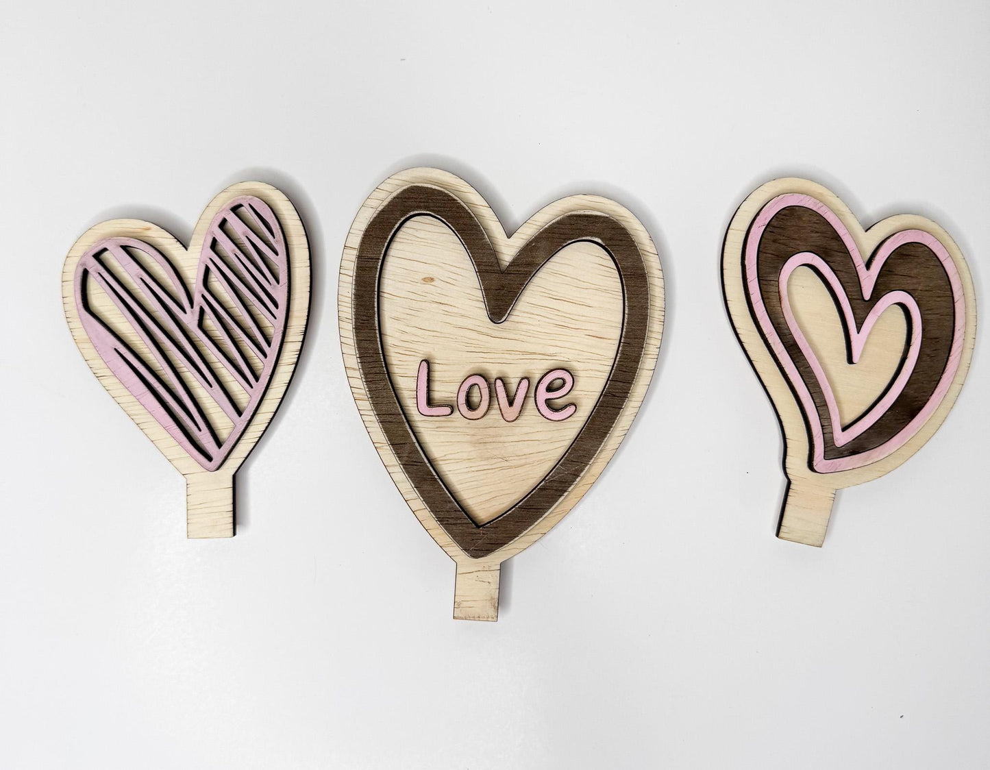 Valentine Wood Heart Inserts