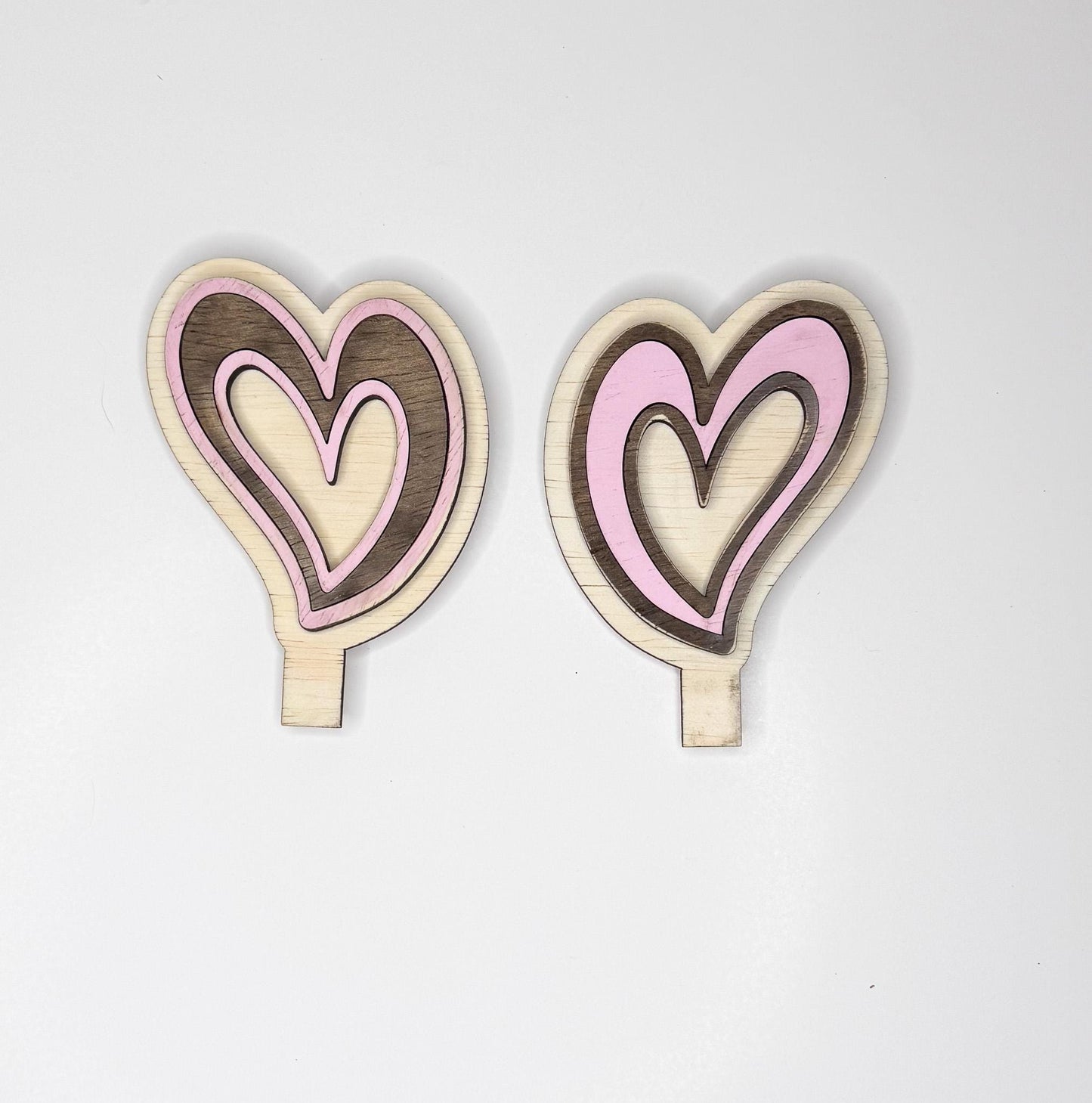 Valentine Wood Heart Inserts