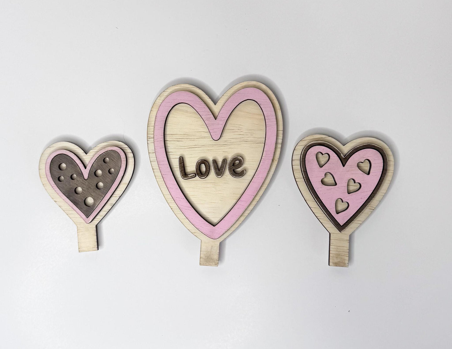 Valentine Wood Heart Inserts