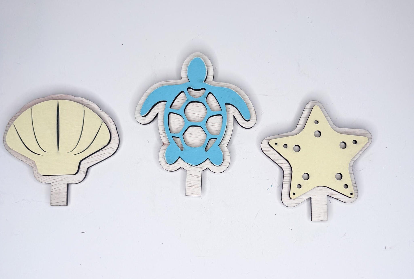 Interchangeable Coastal Wreath, Beach Door Decor, Sea Turtle Starfish Seashell Welcome Sign