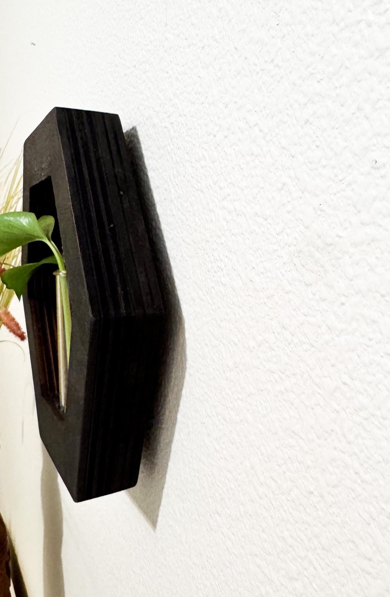 Botanical Wood Wall Art, Hexagon Wall Decor Set, Laser Engraved Wood Art, Modern Farmhouse Wall Hanging, Minimalist Floral Decor