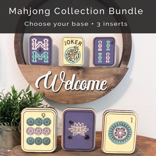 Mahjong Table and Wreath Decor