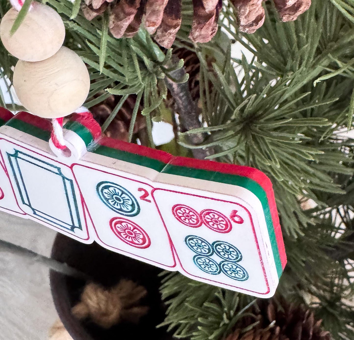 Mahjong Christmas Ornament