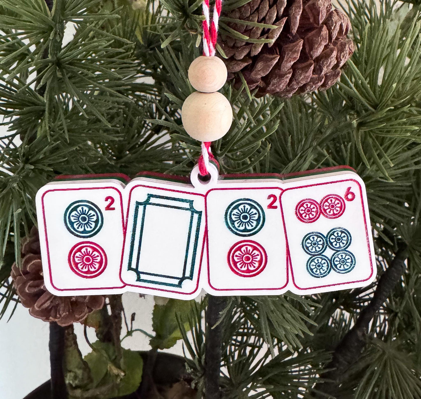 Mahjong Christmas Ornament