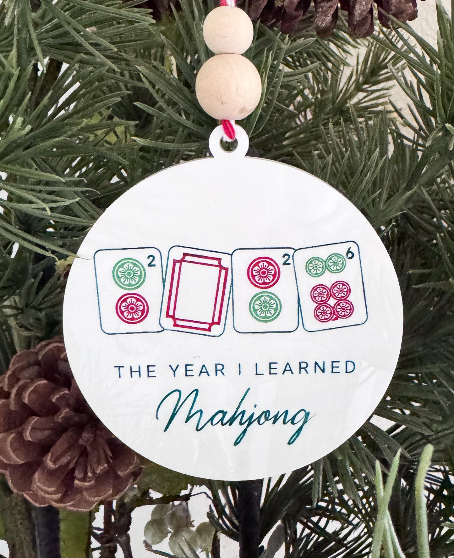 Mahjong Christmas Ornament
