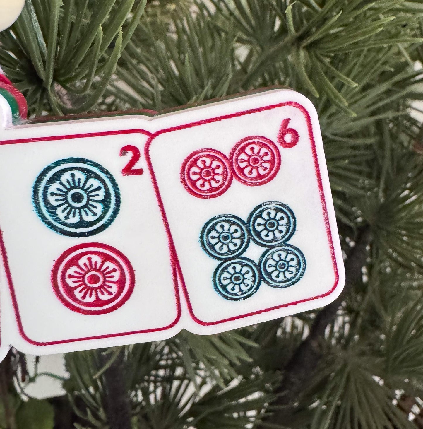 Mahjong Christmas Ornament