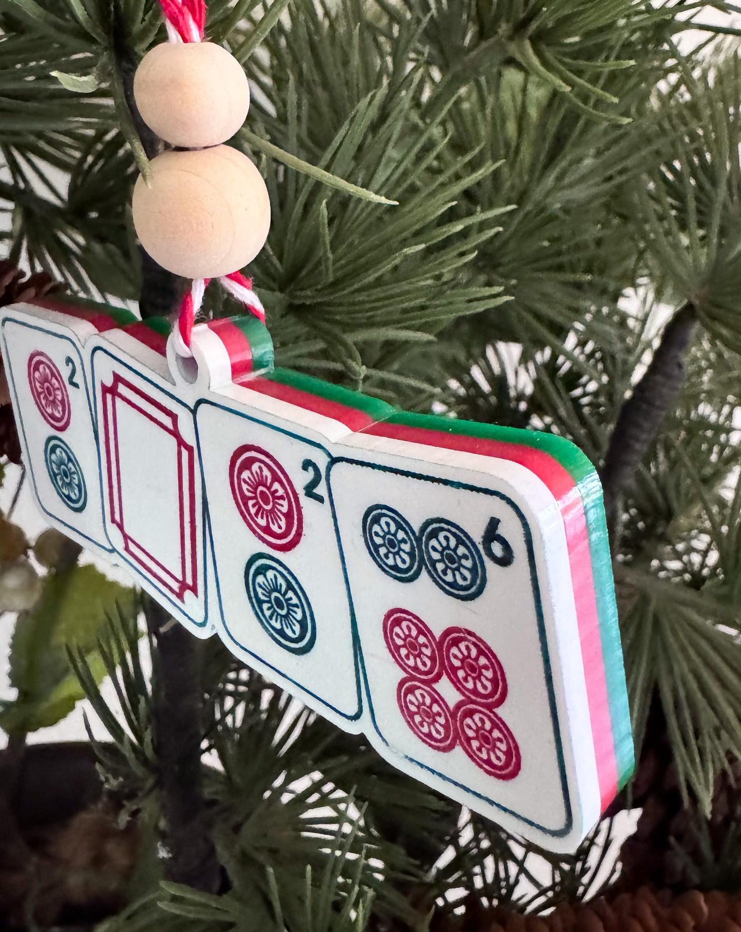 Mahjong Christmas Ornament