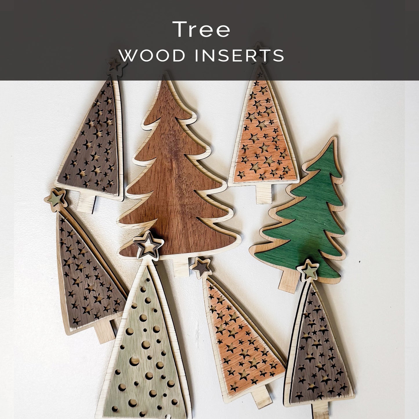 Trees and Christmas Tree Wood Inserts